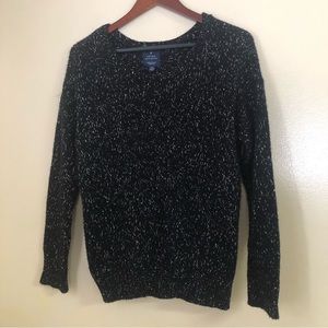 American Eagle Vintage Boyfriend Sweater M Black and Gold